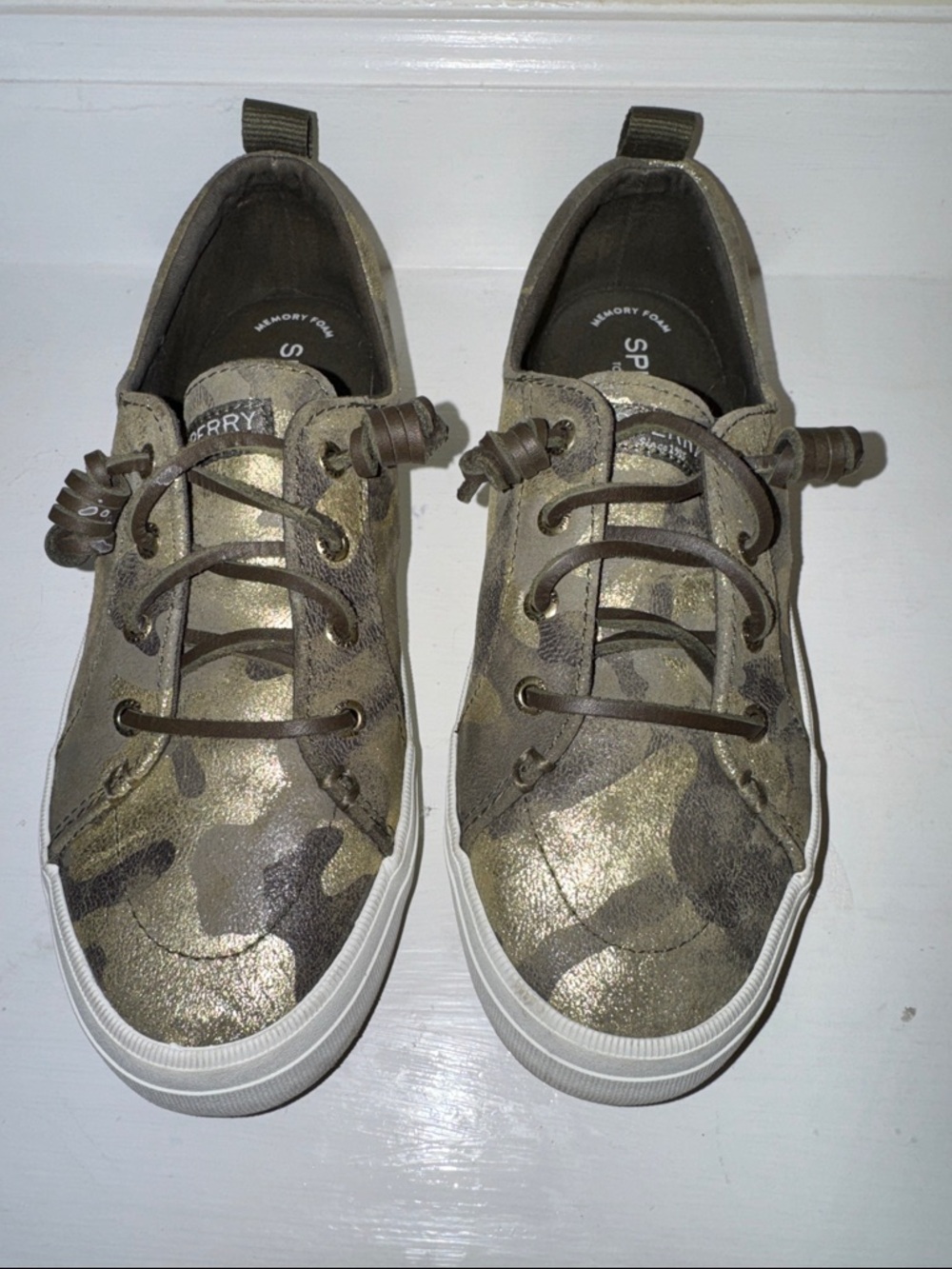 Sperry Metallic Camo Lace-Up Sneakers